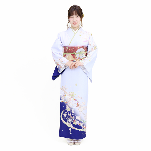 夜桜に月明り