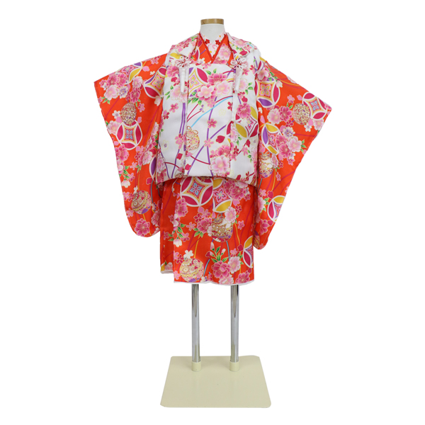 毬七宝に桜花絢爛・赤
