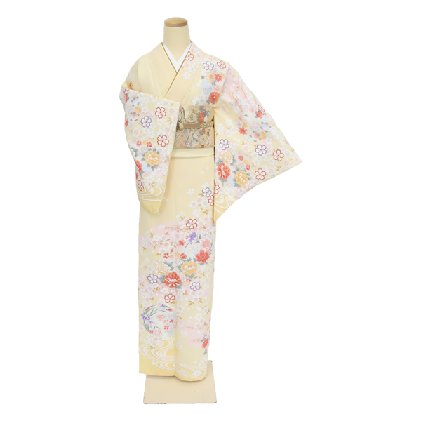 枝垂れ桜(鳥の子色)