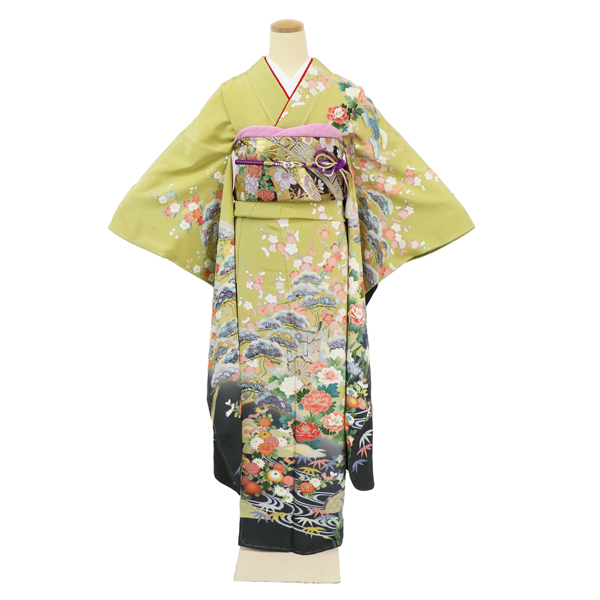 四季草花・様々な華花・黒/金