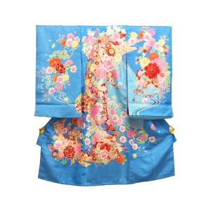 花薬玉と御所車・水色