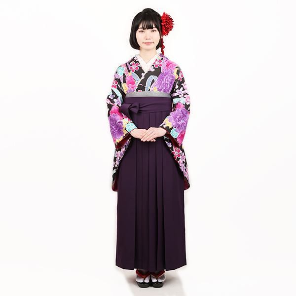 牡丹とリボン・黒