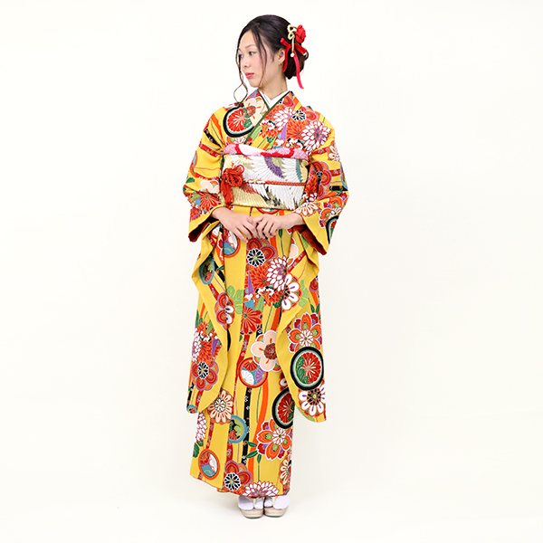 晴れ花と折り鶴と・黄